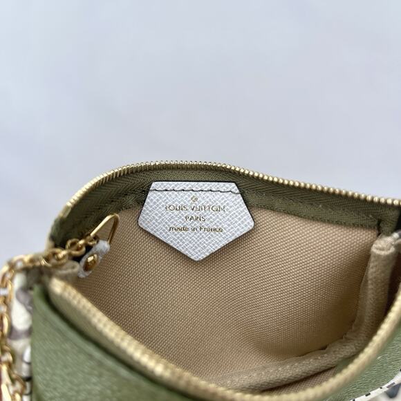 LOUIS VUITTON Monogram Giant Mini Pochette Pouch Ivory Green Limited Edition - Picture 14 of 16